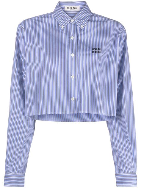 miu miu cropped shirt